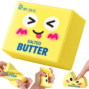 Butter Squishy, Slow Rebound Squeeze Stress Relief Toy | Upgraded Office Desktop Ornament, Portable Fidget Accessory, Relaxing Leisure Gift for Teens and Adults (Playful) Butter Squishy, Slow Rebound Squeeze Stress Relief Toy | Upgraded Office Desktop Ornament, Portable Fidget Accessory, Relaxing Leisure Gift for Teens and Adults (Playful)