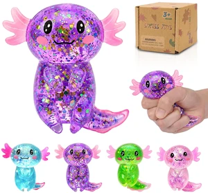 Squeeze Toys - Axolotl Squishy Cute Slow Rising Fidget Toy for Stress Relief Portable Fun & Relaxing Companion for Kids and Adults Giftuse (Purple) Squeeze Toys - Axolotl Squishy Cute Slow Rising Fidget Toy for Stress Relief Portable Fun & Relaxing Companion for Kids and Adults Giftuse (Purple)