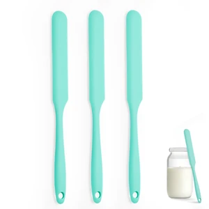 Silicone Jar Spatula Set of 3, Long Handle Skinny Spatula and Spurtle for Sourdough Starter, Flexible Jar Scraper for Peanut Butter, Jam, Icing, Cream with No Batter Left Behind (3) Silicone Jar Spatula Set of 3, Long Handle Skinny Spatula and Spurtle for Sourdough Starter, Flexible Jar Scraper for Peanut Butter, Jam, Icing, Cream with No Batter Left Behind (3)