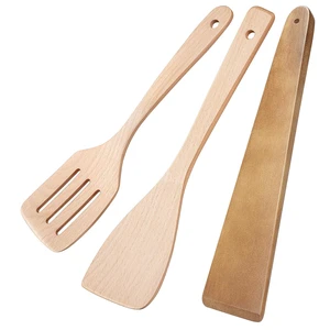 3Pcs Beechwood Spatulas, Long Handle, Non-Scratch for Nonstick Pans | Multi-Use Flipping & Scraping, Hangable, Cooking & Gifting 3Pcs Beechwood Spatulas, Long Handle, Non-Scratch for Nonstick Pans | Multi-Use Flipping & Scraping, Hangable, Cooking & Gifting