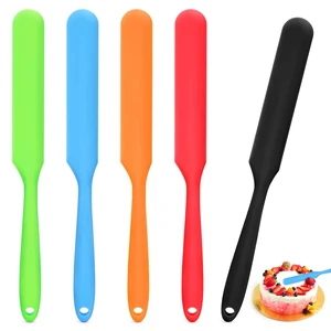 5Pcs Silicone Jar Spatulas - Cake Cream Spatulas Set, 9.8 inch Non-Stick Heat Resistant Mixing Butter Spatulas Baking Scrapers for Jars Blenders Cooking Stirring (5 Color) 5Pcs Silicone Jar Spatulas - Cake Cream Spatulas Set, 9.8 inch Non-Stick Heat Resistant Mixing Butter Spatulas Baking Scrapers for Jars Blenders Cooking Stirring (5 Color)