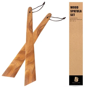 12 Acacia Wooden Spatula(2pcs), Wooden Cooking Utensils Set, for Flipping, Scraping, Serving, Egg, Bowl Scraper, Spurtle Spatula 12 Acacia Wooden Spatula(2pcs), Wooden Cooking Utensils Set, for Flipping, Scraping, Serving, Egg, Bowl Scraper, Spurtle Spatula