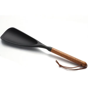 Multifunction Silicone Spatula Cooking Spoon for Nonstick Cookware, Wooden Handle Spatula Spoon for Mixing Serving Scraping, Heat Resistant BPA-Free Kitchen Spoon Multifunction Silicone Spatula Cooking Spoon for Nonstick Cookware, Wooden Handle Spatula Spoon for Mixing Serving Scraping, Heat Resistant BPA-Free Kitchen Spoon
