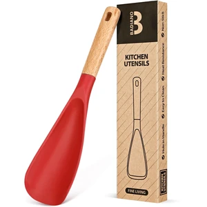Silicone Cooking Spoon for Nonstick Cookware, Multi-function,11.4in | Great for Cooking and Serving, Sturdy BPA-Free Matte Silicone, Wood Handle Spoon for Mixing, Scoop, and Scrape,Red Silicone Cooking Spoon for Nonstick Cookware, Multi-function,11.4in | Great for Cooking and Serving, Sturdy BPA-Free Matte Silicone, Wood Handle Spoon for Mixing, Scoop, and Scrape,Red
