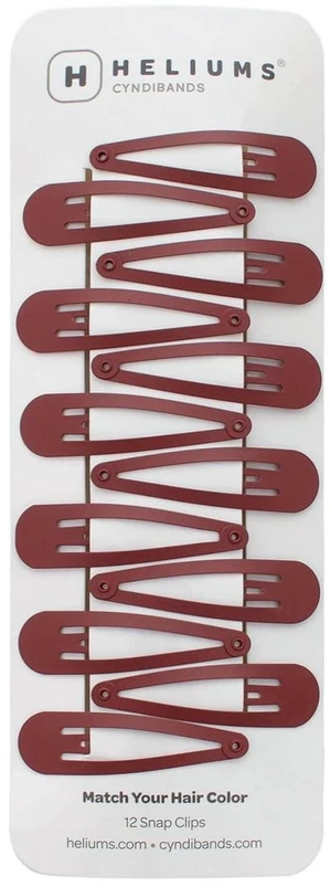 Snap Hair Clips for Women - Auburn Red - 2 Inch Metal Barrettes for Thin Hair and Kids, Neutral Colors - 12 Count Snap Hair Clips for Women - Auburn Red - 2 Inch Metal Barrettes for Thin Hair and Kids, Neutral Colors - 12 Count