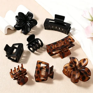 8Pcs Neutral Matte Hair Claw Clips Set Women & Girls - Deep Leopard | Strong Hold Non-Slip Claw Clips for Girls, Flower & Rectangle Hair Clips for Thin & Thick Hair, Neutral Hair Accessories 8Pcs Neutral Matte Hair Claw Clips Set Women & Girls - Deep Leopard | Strong Hold Non-Slip Claw Clips for Girls, Flower & Rectangle Hair Clips for Thin & Thick Hair, Neutral Hair Accessories