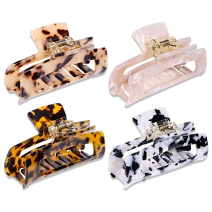 Hair Claw Clips For Women Thick Thin Hair Updos, Tortoise Shell | 4 Pack Medium Cute Leopard Print Hair Clips, Premium Celluloid Acetate, Strong Non-Slip Grip, Long Curly Hair Accessories Hair Claw Clips For Women Thick Thin Hair Updos, Tortoise Shell | 4 Pack Medium Cute Leopard Print Hair Clips, Premium Celluloid Acetate, Strong Non-Slip Grip, Long Curly Hair Accessories