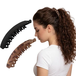 Retro Banana Clip Effortless French styling fr 3-4.5" ponytails | No Crease No Demage Volume Flat lay design offers headrest comfort Durable dual-lock teeth secure hold Y2K hair Accessories Retro Banana Clip Effortless French styling fr 3-4.5" ponytails | No Crease No Demage Volume Flat lay design offers headrest comfort Durable dual-lock teeth secure hold Y2K hair Accessories
