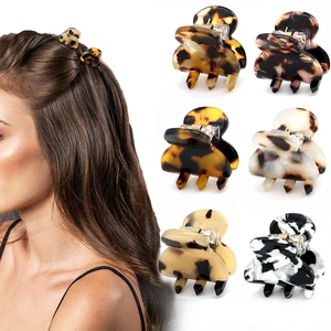 Hair Clip, 6Pcs Small Hair Clips Mini Hair Claws Tortoise Shell Leopard Acrylic Hair Jaw Clips Clamps for Women Girls Thin Thick Hair Hair Clip, 6Pcs Small Hair Clips Mini Hair Claws Tortoise Shell Leopard Acrylic Hair Jaw Clips Clamps for Women Girls Thin Thick Hair