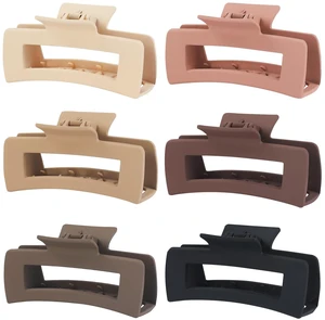 4 Inch Big Hair Claw Clips 6 Pcs Large Claw for Thick Hair Square Hair Clips for Women Rectangle Hair Clips Nonslip Acrylic Banana Jaw Clips Hair Accessories for Girls (Coffee) 4 Inch Big Hair Claw Clips 6 Pcs Large Claw for Thick Hair Square Hair Clips for Women Rectangle Hair Clips Nonslip Acrylic Banana Jaw Clips Hair Accessories for Girls (Coffee)