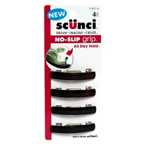 No Slip No Damage Barrette, unisex, 4 ct No Slip No Damage Barrette, unisex, 4 ct