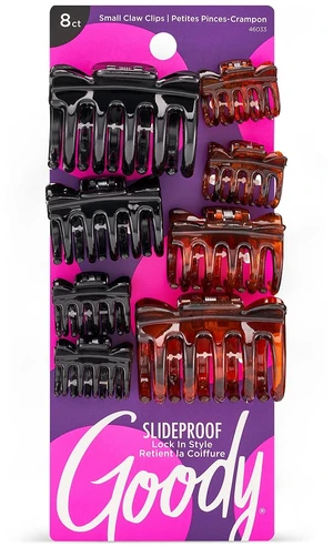 SlideProof Classics Claw Clips, 8 Ct, Assorted Sizes & Colors, Lock in Style with Secure Grip, Chic Hair Accessories for Women & Men, For All Occasions & All Hair Types SlideProof Classics Claw Clips, 8 Ct, Assorted Sizes & Colors, Lock in Style with Secure Grip, Chic Hair Accessories for Women & Men, For All Occasions & All Hair Types