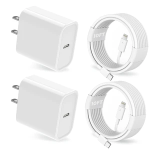 25W iPhone Charger, 2 Pack 25W PD USB C Wall Fast Charger Adapter with 2 Pack 10FT Long Type C to Lightning Cable Compatible with iPhone 14 13 12 11 Pro Max XR XS X,iPad 25W iPhone Charger, 2 Pack 25W PD USB C Wall Fast Charger Adapter with 2 Pack 10FT Long Type C to Lightning Cable Compatible with iPhone 14 13 12 11 Pro Max XR XS X,iPad