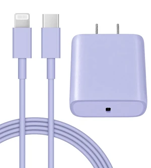 iPhone 14 13 12 Fast Charger 20W PD USB C Wall Charger with 6FT Fast Charging Cable for iPhone 14/14 Pro/14 Pro Max/14 Plus/13/12/11/Pro/Pro Max/Mini/Xs Max/X, iPad - Purple iPhone 14 13 12 Fast Charger 20W PD USB C Wall Charger with 6FT Fast Charging Cable for iPhone 14/14 Pro/14 Pro Max/14 Plus/13/12/11/Pro/Pro Max/Mini/Xs Max/X, iPad - Purple