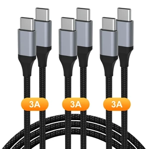 USB C to USB C Cable 60W 3-Pack 3ft/6ft/6ft, Type C Nylon Braided Charging Cord for 17 16 15 Plus, Pro Max,iPad, MacBook, Galaxy S25 S24 23, Switch, and More USB C to USB C Cable 60W 3-Pack 3ft/6ft/6ft, Type C Nylon Braided Charging Cord for 17 16 15 Plus, Pro Max,iPad, MacBook, Galaxy S25 S24 23, Switch, and More