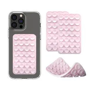 Silicone Double-Sided Suction Cup Phone Case Detachable Mount, Sticky Phone Grip Hands-Free Accessories for Selfies & Videos, Trending TikTok Items for iPhone & Android, 2 Pack Baby Pink Silicone Double-Sided Suction Cup Phone Case Detachable Mount, Sticky Phone Grip Hands-Free Accessories for Selfies & Videos, Trending TikTok Items for iPhone & Android, 2 Pack Baby Pink