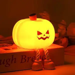 Pumpkin Night Light Official Licensed Genuine Halloween Lamp Decor Gifts | Silicone Rechargeable Bedside Touch Dimmable Lamp, Festival Decor for Woman and Kids, Nursery Nightlight for Kids Pumpkin Night Light Official Licensed Genuine Halloween Lamp Decor Gifts | Silicone Rechargeable Bedside Touch Dimmable Lamp, Festival Decor for Woman and Kids, Nursery Nightlight for Kids