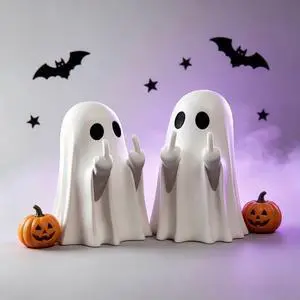 Generic Brand Halloween Ghost Figurine Spooky Resin Statue Cute Finger Ghost Ornaments Perfect for Indoor & Porch Decor Generic Brand Halloween Ghost Figurine Spooky Resin Statue Cute Finger Ghost Ornaments Perfect for Indoor & Porch Decor