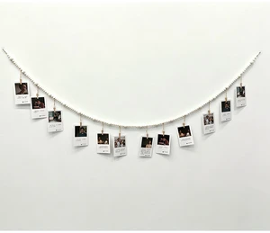 Photo Hanging Display Wall Decor, Photo String With 12 Wooden Clips For Show Happy Moments, For Bedroom Living Room Home Study Baby Room Dormitory Teen Girls Gifts Photo Hanging Display Wall Decor, Photo String With 12 Wooden Clips For Show Happy Moments, For Bedroom Living Room Home Study Baby Room Dormitory Teen Girls Gifts