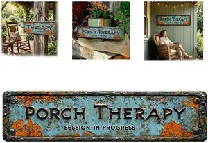 Country-Style "Porch Healing" Metal Sign Vintage Tin Retro Wall Decor 4x16 Inch Rustic Hanging Plaque for Home Bar Kitchen Garage Farmhouse Bedroom Office Indoor Outdoor Decorative Gift(1pc) Country-Style "Porch Healing" Metal Sign Vintage Tin Retro Wall Decor 4x16 Inch Rustic Hanging Plaque for Home Bar Kitchen Garage Farmhouse Bedroom Office Indoor Outdoor Decorative Gift(1pc)