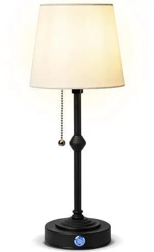Generic Brand Rechargeable Cordless Table Lamp with Fabric Shade - Dimmable and Portable, Ideal for Bedroom, Restaurant, Cafe, Camping, Living Room, and Office Generic Brand Rechargeable Cordless Table Lamp with Fabric Shade - Dimmable and Portable, Ideal for Bedroom, Restaurant, Cafe, Camping, Living Room, and Office