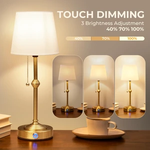 Rechargeable Gold Table Lamp,Dimmable Rechargeable Cordless Table Lamp with Fabric Shade - Ideal for Bedroom, Living Room, Cafe, Restaurant and Camping Rechargeable Gold Table Lamp,Dimmable Rechargeable Cordless Table Lamp with Fabric Shade - Ideal for Bedroom, Living Room, Cafe, Restaurant and Camping
