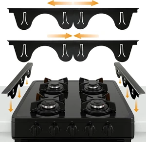 Generic Brand Stove Gap Covers Stainless Steel 2Pack Retractable Length Stove Gap Filler Range Trim Kit Heat Resistant Guard for Counter and Stove Top Generic Brand Stove Gap Covers Stainless Steel 2Pack Retractable Length Stove Gap Filler Range Trim Kit Heat Resistant Guard for Counter and Stove Top