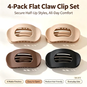 Generic Brand 4-Pack Duckbill Hair Clips for Women, Flat Claw Design, Solid Color, Casual Elegant Hair Accessories, Suitable for Thick or Thin Hair and All Hair Lengths Generic Brand 4-Pack Duckbill Hair Clips for Women, Flat Claw Design, Solid Color, Casual Elegant Hair Accessories, Suitable for Thick or Thin Hair and All Hair Lengths