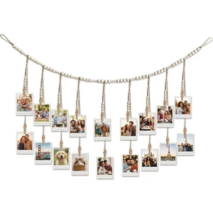 Photo Hanging Display Wall Decor, Photo String With 18 Wooden Clips For Show Happy Moments, For Bedroom Living Room Home Study Baby Room Dormitory Teen Girls Gifts Photo Hanging Display Wall Decor, Photo String With 18 Wooden Clips For Show Happy Moments, For Bedroom Living Room Home Study Baby Room Dormitory Teen Girls Gifts