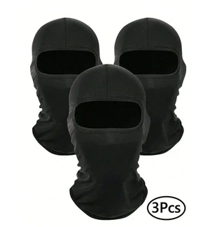 Generic Brand Black Balaclava Ski Mask Head Mask Full Face Mask Windproof Sun UV Protection Hood for Women Men 3pcs Generic Brand Black Balaclava Ski Mask Head Mask Full Face Mask Windproof Sun UV Protection Hood for Women Men 3pcs