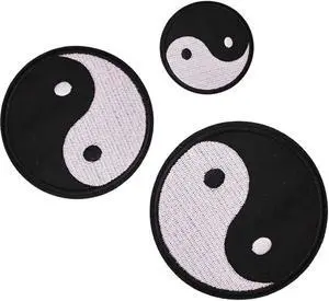 U-Sky Sew or Iron on Embroidered Patches | Yin Yang Taiji Symbol Black White Balance | Philosophical Design | Martial Arts Meditation | Jackets Bags Hats | 3 Sizes (2"+3"+3.8") 3PCs Pack U-Sky Sew or Iron on Embroidered Patches | Yin Yang Taiji Symbol Black White Balance | Philosophical Design | Martial Arts Meditation | Jackets Bags Hats | 3 Sizes (2"+3"+3.8") 3PCs Pack