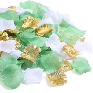 Syhood 1600 Pcs Gold, White, Green Gold Rose Petals Wedding Syhood 1600 Pcs Gold, White, Green Gold Rose Petals Wedding