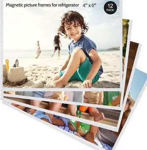 vivinin Magnetic Picture Frame, 12 Pack Magnetic Frame Reusable, Magnetic Photo Frames for Refrigerator 4x6 With White Border, Refrigerator Magnets For Pictures Suitable Home, School, Office vivinin Magnetic Picture Frame, 12 Pack Magnetic Frame Reusable, Magnetic Photo Frames for Refrigerator 4x6 With White Border, Refrigerator Magnets For Pictures Suitable Home, School, Office