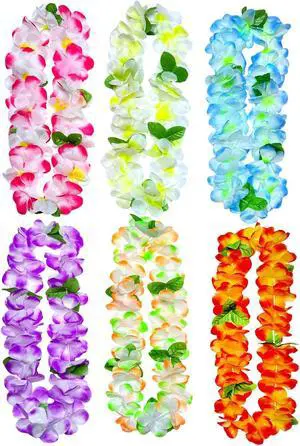 6 Counts Hawaiian Leis for Luau Party Supplies, Tropical Flower Lei Decorations, Premium Artificial Leis for Wedding, Graduation, Beach & Birthday Party Favors 6 Counts Hawaiian Leis for Luau Party Supplies, Tropical Flower Lei Decorations, Premium Artificial Leis for Wedding, Graduation, Beach & Birthday Party Favors