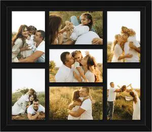 4x6 Picture Frame Collage for Wall, Display 7 Pcs 4x6 Photos with Mat or 12x14 Without Mat, 7 Opening Photo Frame for 4 x 6 Pictures with Shatter Resistant Plexiglass, Black Mat, Black 4x6 Picture Frame Collage for Wall, Display 7 Pcs 4x6 Photos with Mat or 12x14 Without Mat, 7 Opening Photo Frame for 4 x 6 Pictures with Shatter Resistant Plexiglass, Black Mat, Black