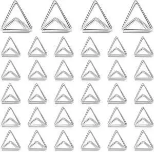 Eersida 60 Pcs Table Number Holder Place Samll Triangle Shape, Silver Eersida 60 Pcs Table Number Holder Place Samll Triangle Shape, Silver