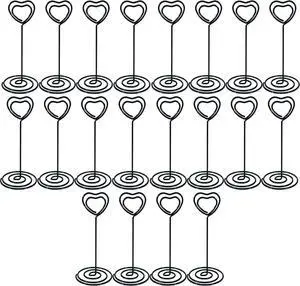 20 Pcs Wedding Table Numbers Holders, Place Card Stands, Black 20 Pcs Wedding Table Numbers Holders, Place Card Stands, Black