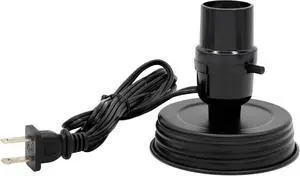 Creative Hobbies DIY Mason Jar Lamp Making Kit - Black Color Lid & Socket Great for Lamp Conversion, Fits Wide Mouth Canning, Fruit, Mason Jars, Pre-Wired and Easy to Use Creative Hobbies DIY Mason Jar Lamp Making Kit - Black Color Lid & Socket Great for Lamp Conversion, Fits Wide Mouth Canning, Fruit, Mason Jars, Pre-Wired and Easy to Use