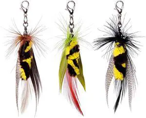 JXFUKAL Cat Feather Toy Refills, 3Pcs Simulation Mini Insects Cat Lures Wand Attachment Replacement for Kitty Kitten Indoor Accessories JXFUKAL Cat Feather Toy Refills, 3Pcs Simulation Mini Insects Cat Lures Wand Attachment Replacement for Kitty Kitten Indoor Accessories