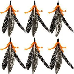Cat Feather Toys Refill, 6 Pieces Cat Wand Attachments Da Bird Feathers Toy for Indoor Cats Cat Feather Toys Refill, 6 Pieces Cat Wand Attachments Da Bird Feathers Toy for Indoor Cats