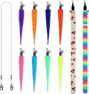 10Pcs Cat Fishing Pole Toy Attachments and 1PC Black String 10Pcs Cat Fishing Pole Toy Attachments and 1PC Black String
