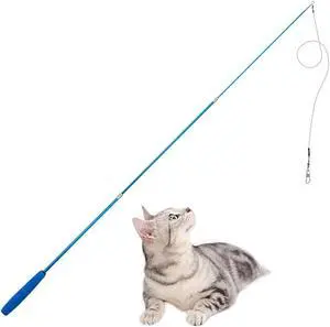 Retractable Cat Wand - Interactive 3-Section Teaser Toy, Fishing Pole Exerciser for Cats and Kittens (Replacement Not Included) Retractable Cat Wand - Interactive 3-Section Teaser Toy, Fishing Pole Exerciser for Cats and Kittens (Replacement Not Included)