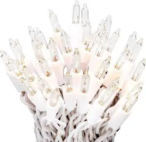 612 Vermont Clear 35 Count Christmas String Lights on White Wire Cord 612 Vermont Clear 35 Count Christmas String Lights on White Wire Cord