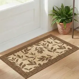 Artoid Mode Brown Washable Non Slip Leaves Doormat, Seasonal Home Decor Absorbent Natural Rubber Back Door Mat Floor Mat 17x29 Inch Artoid Mode Brown Washable Non Slip Leaves Doormat, Seasonal Home Decor Absorbent Natural Rubber Back Door Mat Floor Mat 17x29 Inch