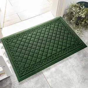 Classic Green Vintage Outdoor Indoor Entrance Doormats, Absorbent Durable Heavy Duty Welcome Front Door Mat,Thick Natural Rubber Back,Easy Clean Entryway Mat 17x30 Inch, Low Profile Classic Green Vintage Outdoor Indoor Entrance Doormats, Absorbent Durable Heavy Duty Welcome Front Door Mat,Thick Natural Rubber Back,Easy Clean Entryway Mat 17x30 Inch, Low Profile