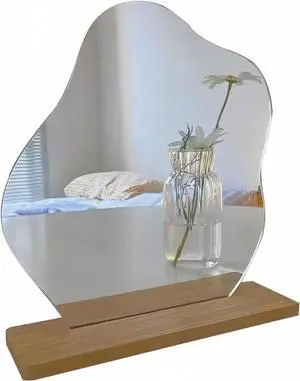 Allpdesky Aesthetic Room Decor Desk Mirror, Decorative Locker and Table Frameless Cloud-Shaped Asymmetrical Mirror Allpdesky Aesthetic Room Decor Desk Mirror, Decorative Locker and Table Frameless Cloud-Shaped Asymmetrical Mirror