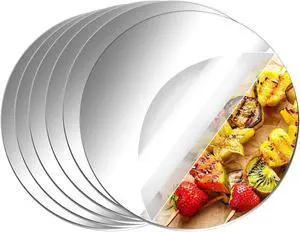 Aneco Acrylic Round Mirrors Non Glass Round Mirror Plate Self Adhesive Mirror Stickers for Home Wall Decor or Wedding Table Centerpiece, (Thickness 2 mm) (6, 6 inch) Aneco Acrylic Round Mirrors Non Glass Round Mirror Plate Self Adhesive Mirror Stickers for Home Wall Decor or Wedding Table Centerpiece, (Thickness 2 mm) (6, 6 inch)