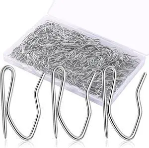 Sopito 200Pcs Curtain Hooks for Door Window Shower Curtain, Silver White Sopito 200Pcs Curtain Hooks for Door Window Shower Curtain, Silver White