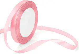 Pink Ribbon for Gift Wrapping Light Pink Satin Ribbon for Flower Bouquet Ideal Baby Pink Ribbon 3/8 Inch 25 Yards Thin Silk Fabric Ribbons For Crafts, Hair, Balloon, Bow, Wedding, Birthady, DIY Sewing Pink Ribbon for Gift Wrapping Light Pink Satin Ribbon for Flower Bouquet Ideal Baby Pink Ribbon 3/8 Inch 25 Yards Thin Silk Fabric Ribbons For Crafts, Hair, Balloon, Bow, Wedding, Birthady, DIY Sewing