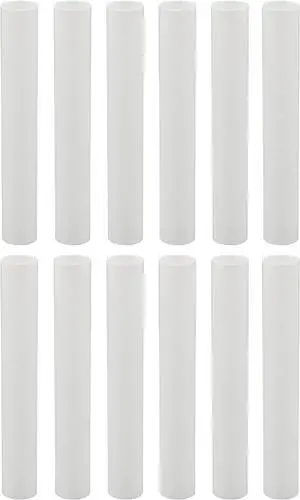 Creative Hobbies® 6" White Plastic Candle Covers Sleeves Chandelier Socket Covers ~ 6 Inch Candelabra Base | Set of 12 Creative Hobbies® 6" White Plastic Candle Covers Sleeves Chandelier Socket Covers ~ 6 Inch Candelabra Base | Set of 12
